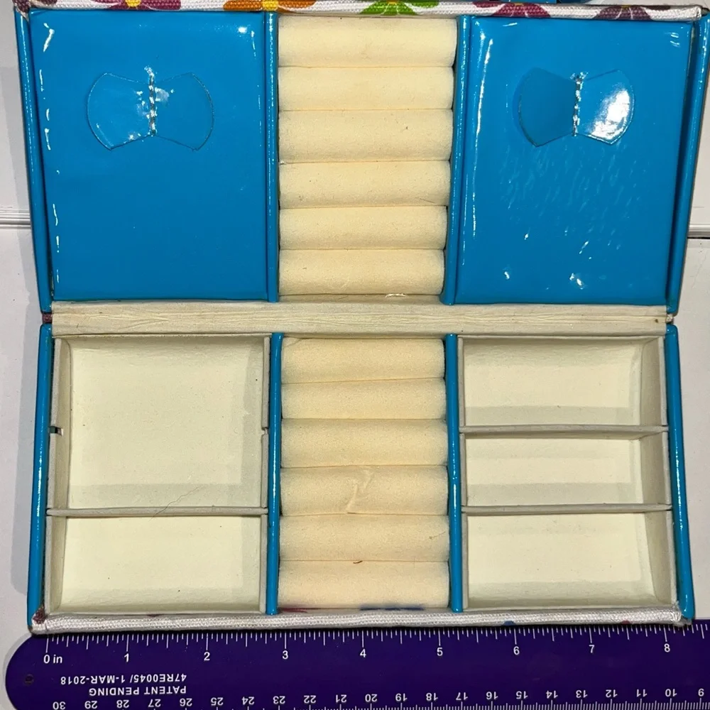 JEWELRY BOX ORGANIZER TRAVEL CASE PURSE FOR RINGS NECKLACE EARRINGS BRACELETS - Picture 5 of 9